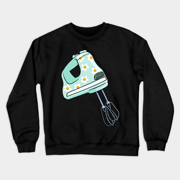 Mint Green Hand Mixer Crewneck Sweatshirt by DreamPassion